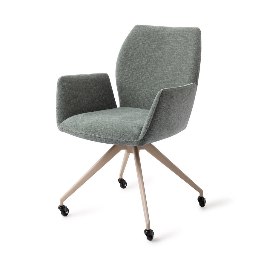 Misaki Breezy Blue Eetkamerstoel Glide Beige