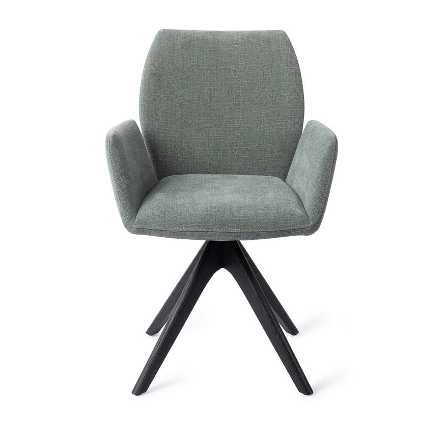 Misaki Breezy Blue Eetkamerstoel Revolve Oak Black