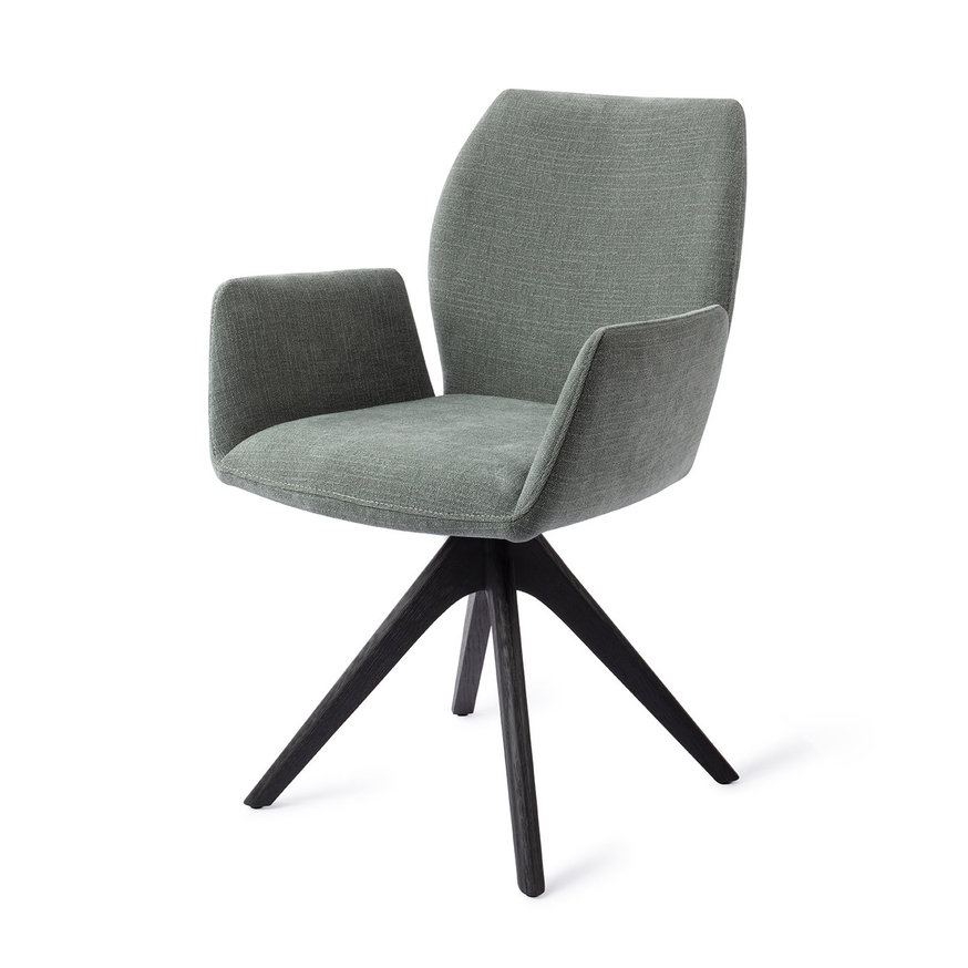 Misaki Breezy Blue Eetkamerstoel Revolve Oak Black