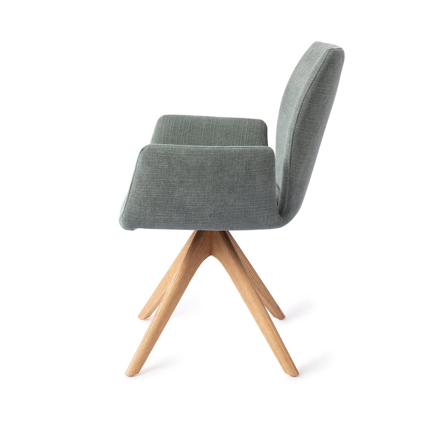 Misaki Breezy Blue Eetkamerstoel Revolve Oak Natural