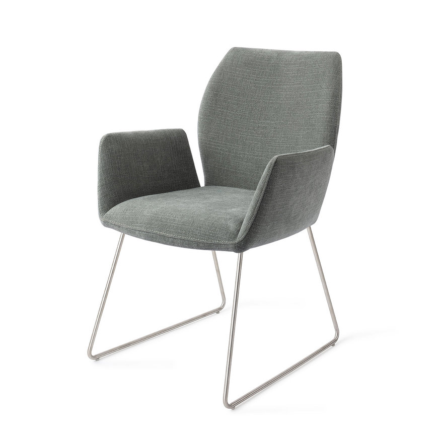 Misaki Breezy Blue Eetkamerstoel Slide Steel