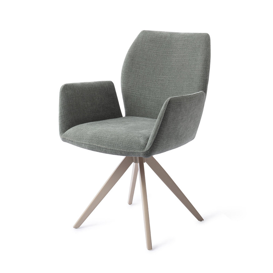 Misaki Breezy Blue Eetkamerstoel Turn Beige