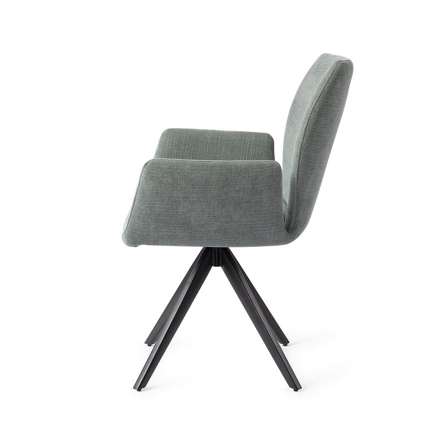 Misaki Breezy Blue Eetkamerstoel Turn Black