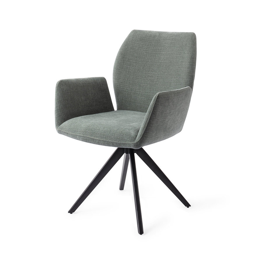 Misaki Breezy Blue Eetkamerstoel Turn Black