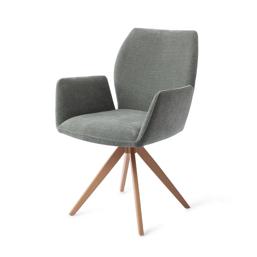 Misaki Breezy Blue Eetkamerstoel Turn Peach