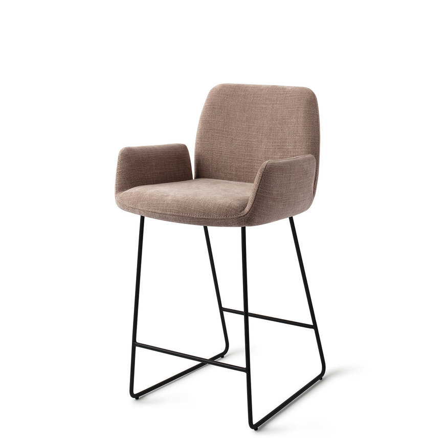 Misaki Mocha Mist Barkruk (L) Counter Slide Black