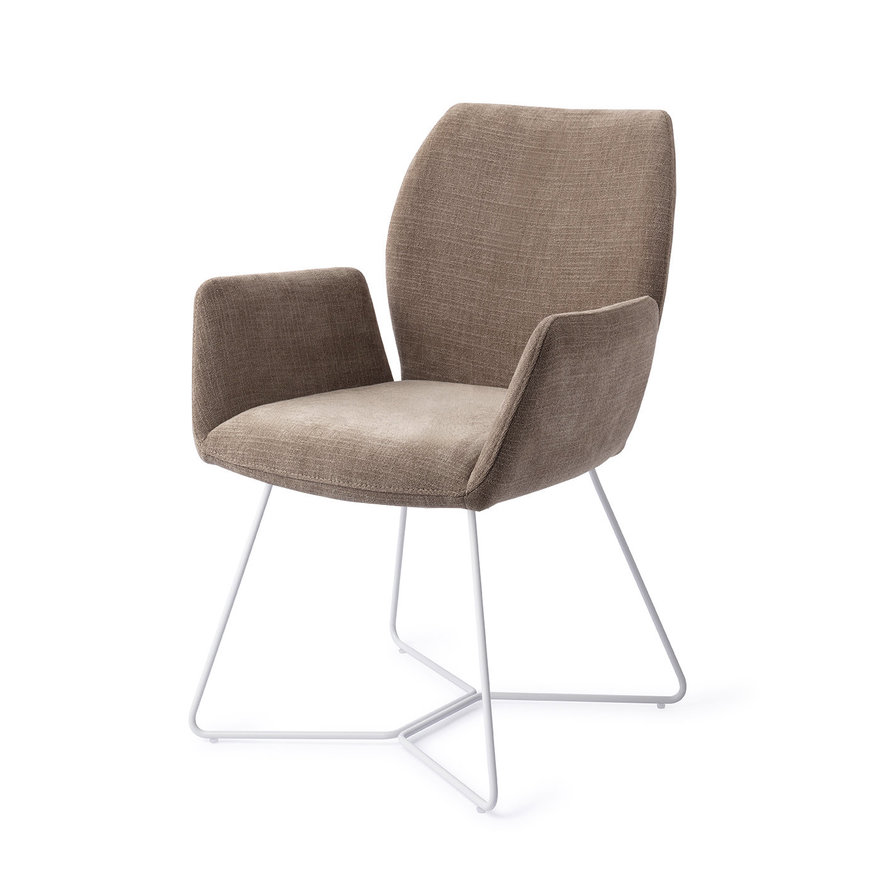 Misaki Mocha Mist Eetkamerstoel Beehive White