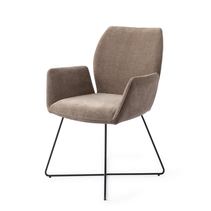 Misaki Mocha Mist Eetkamerstoel Cross Black