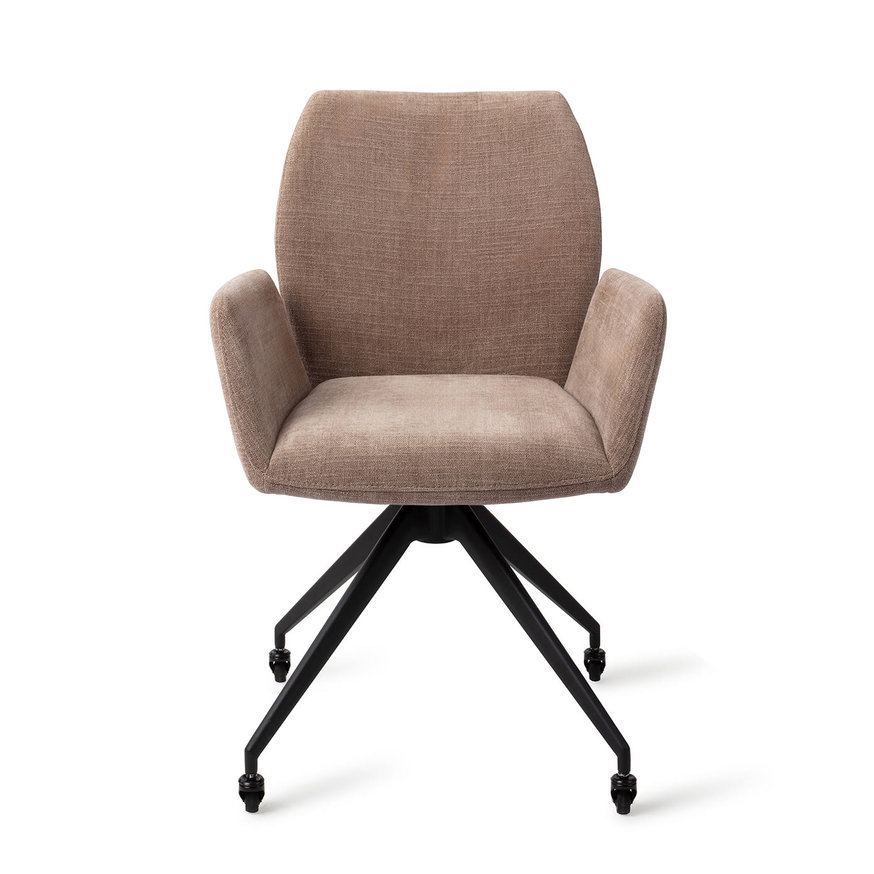 Misaki Mocha Mist Eetkamerstoel Glide Black