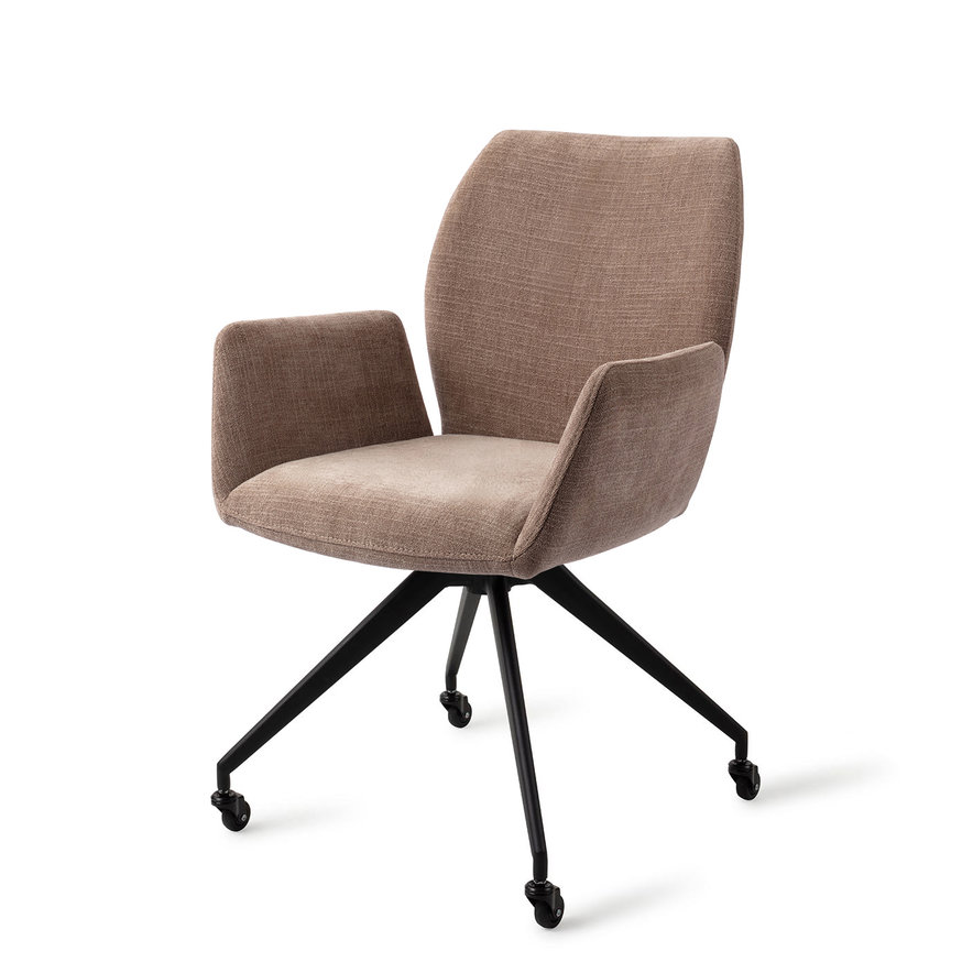 Misaki Mocha Mist Eetkamerstoel Glide Black