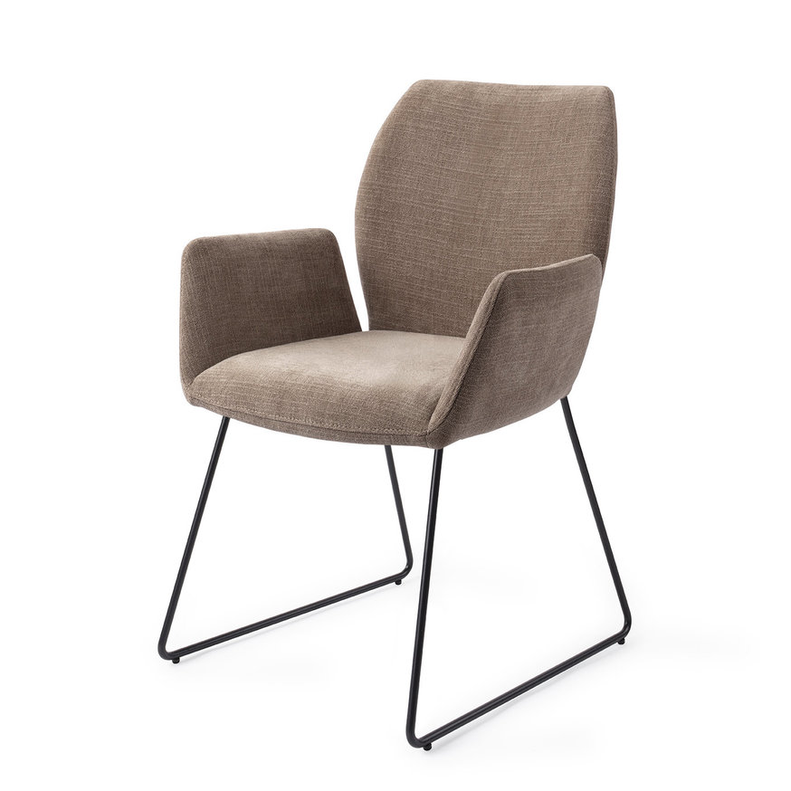 Misaki Mocha Mist Eetkamerstoel Slide Black