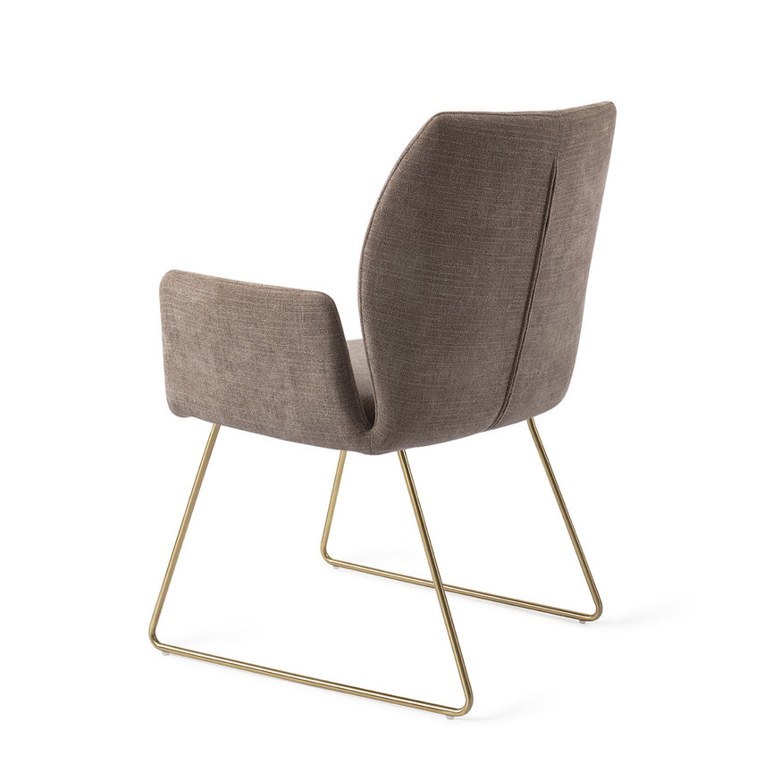 Misaki Mocha Mist Eetkamerstoel Slide Gold