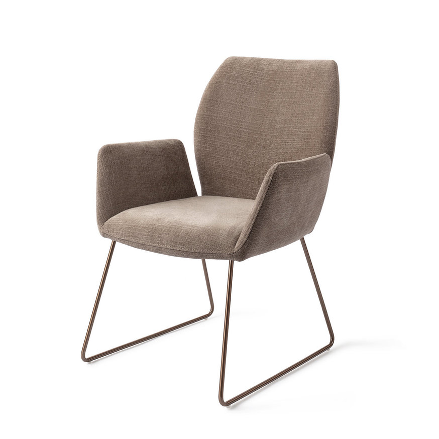 Misaki Mocha Mist Eetkamerstoel Slide Rose