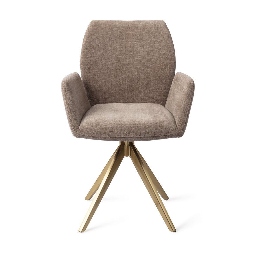 Misaki Mocha Mist Eetkamerstoel Turn Gold