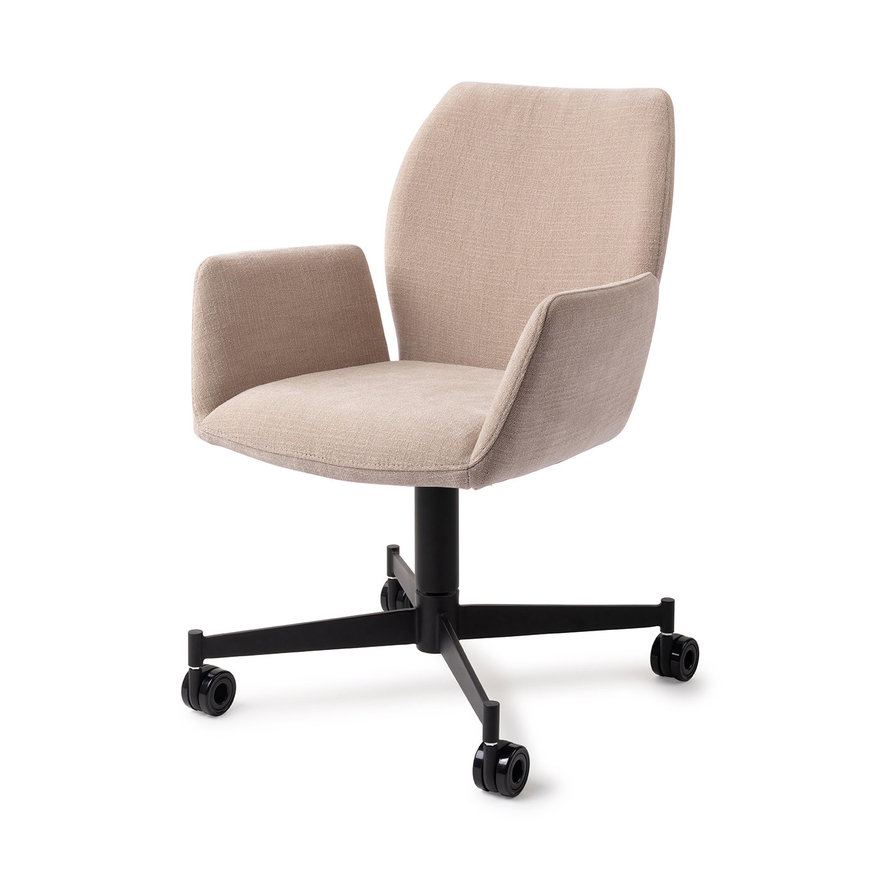 Misaki Sand Strand Eetkamerstoel Caster Black