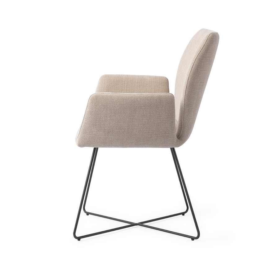 Misaki Sand Strand Eetkamerstoel Cross Black