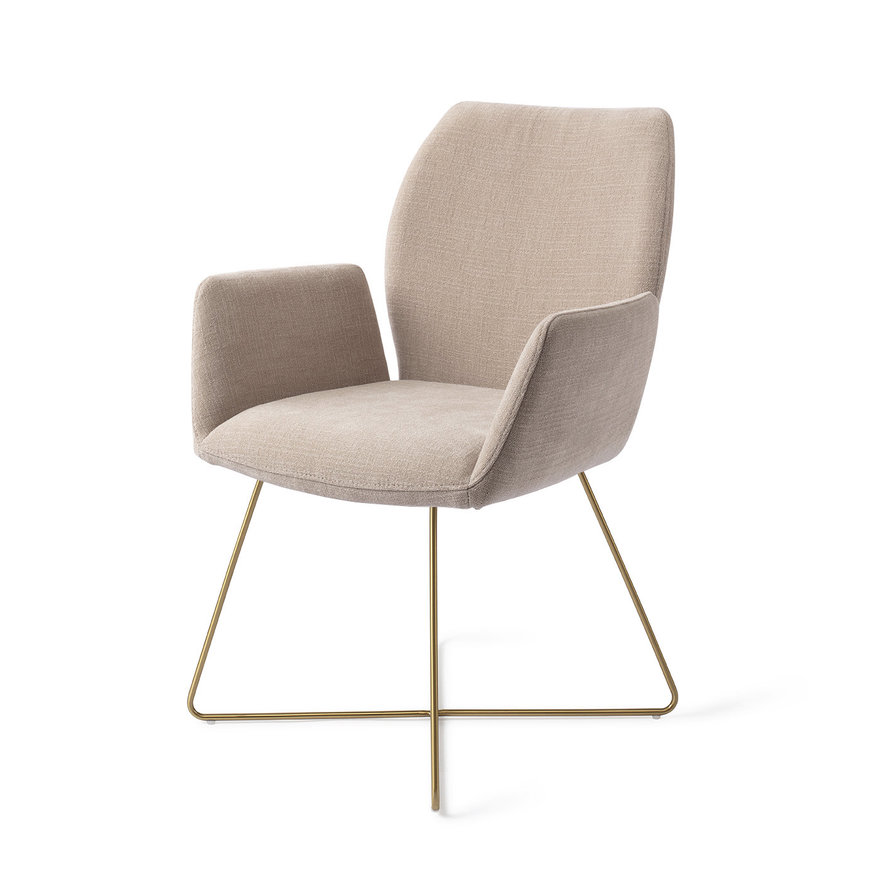 Misaki Sand Strand Eetkamerstoel Cross Gold