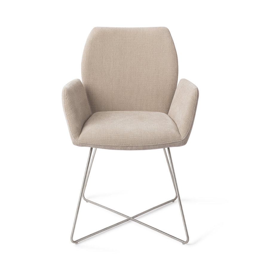 Misaki Sand Strand Eetkamerstoel Cross Steel