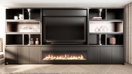 Moncetti Cinewall Royal-size 420-480 cm Eiken Dimplex 74 Inch