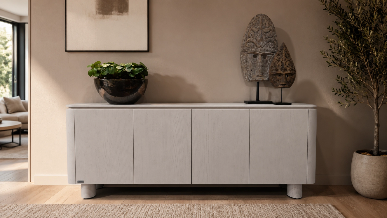 Moncetti Dressoir 4 Deurs Staand Eiken