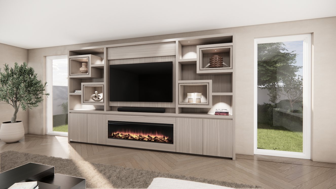 Cinewall	Monroe King-size 350-410	cm Eiken British	Fires