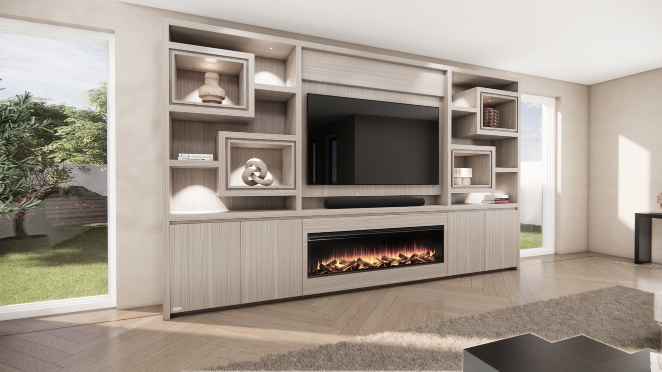 Cinewall	Monroe King-size 350-410	cm Eiken British	Fires