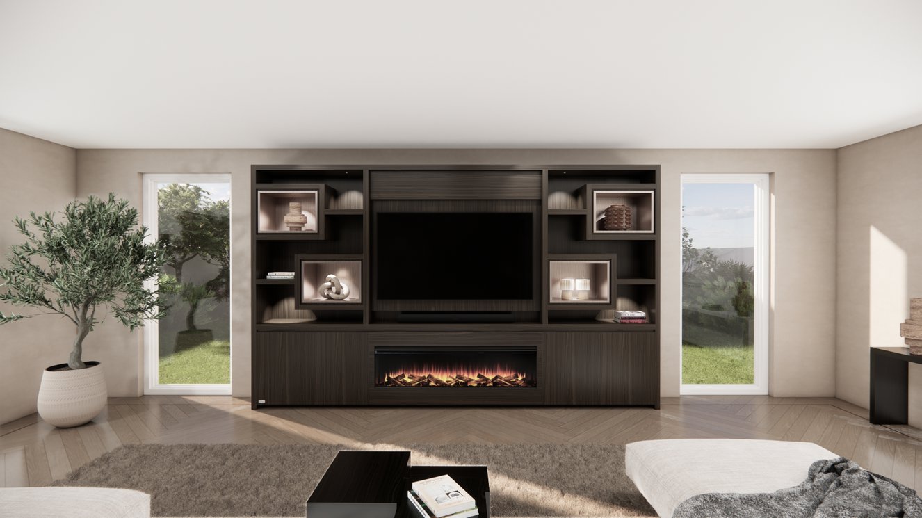 Cinewall	Monroe King-size 350-410	cm Eiken British	Fires
