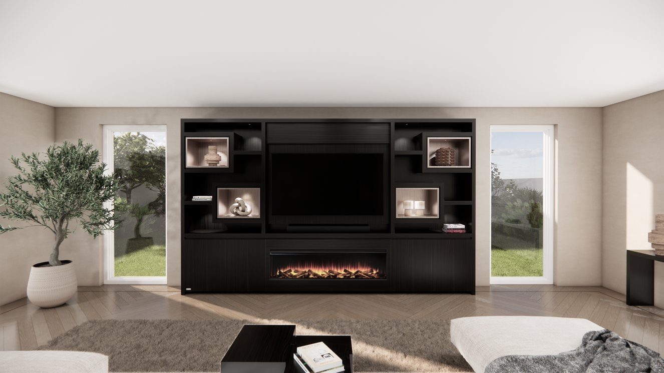 Cinewall	Monroe King-size 350-410	cm Eiken British	Fires