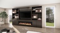 Monroe Cinewall King-size 350-410 cm Eiken Dimplex 74INCH