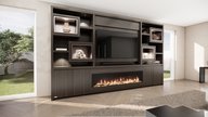 Monroe Cinewall King-size 350-410 cm Eiken Dimplex 74INCH