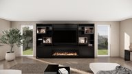 Monroe Cinewall King-size 350-410 cm Eiken Dimplex 74INCH