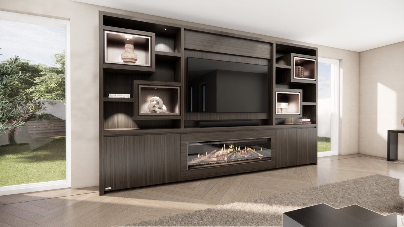 Cinewall	Monroe King-size 350-410	cm Eiken Kalfire	E-ONE