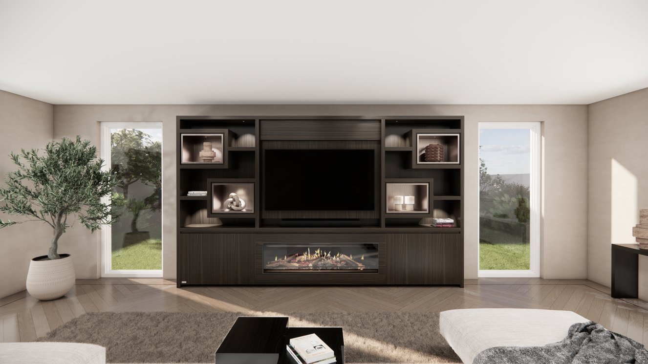 Cinewall	Monroe King-size 350-410	cm Eiken Kalfire	E-ONE