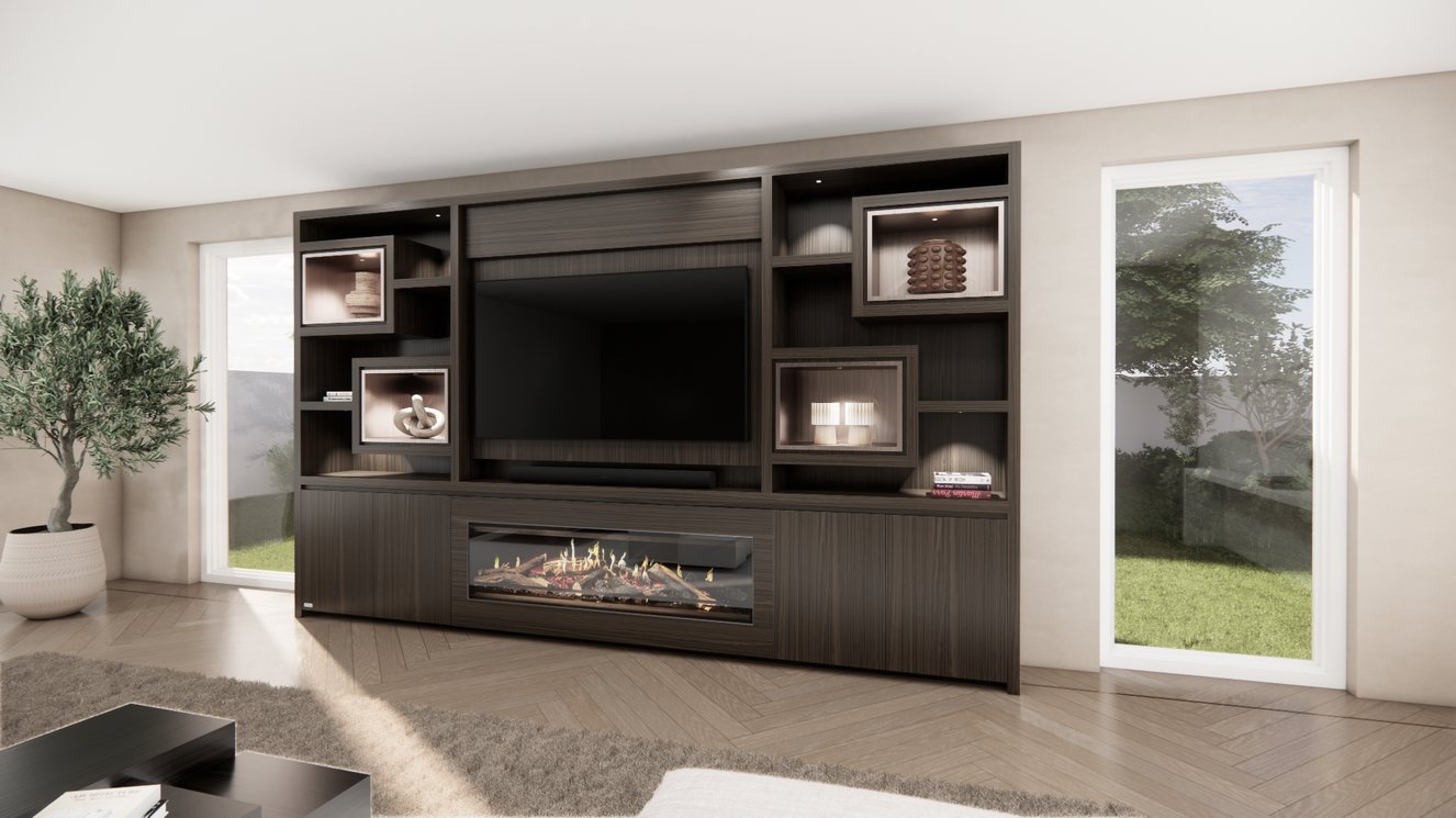 Cinewall	Monroe King-size 350-410	cm Eiken Kalfire	E-ONE