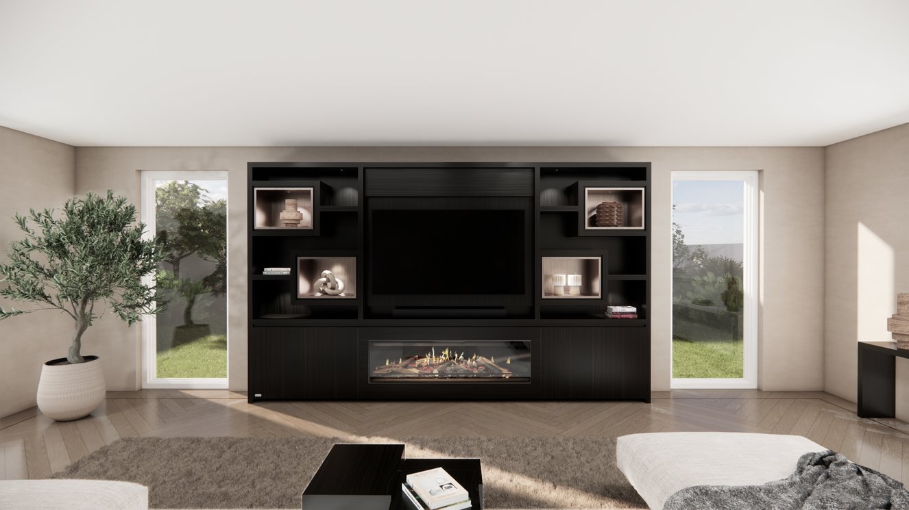 Cinewall	Monroe King-size 350-410	cm Eiken Kalfire	E-ONE