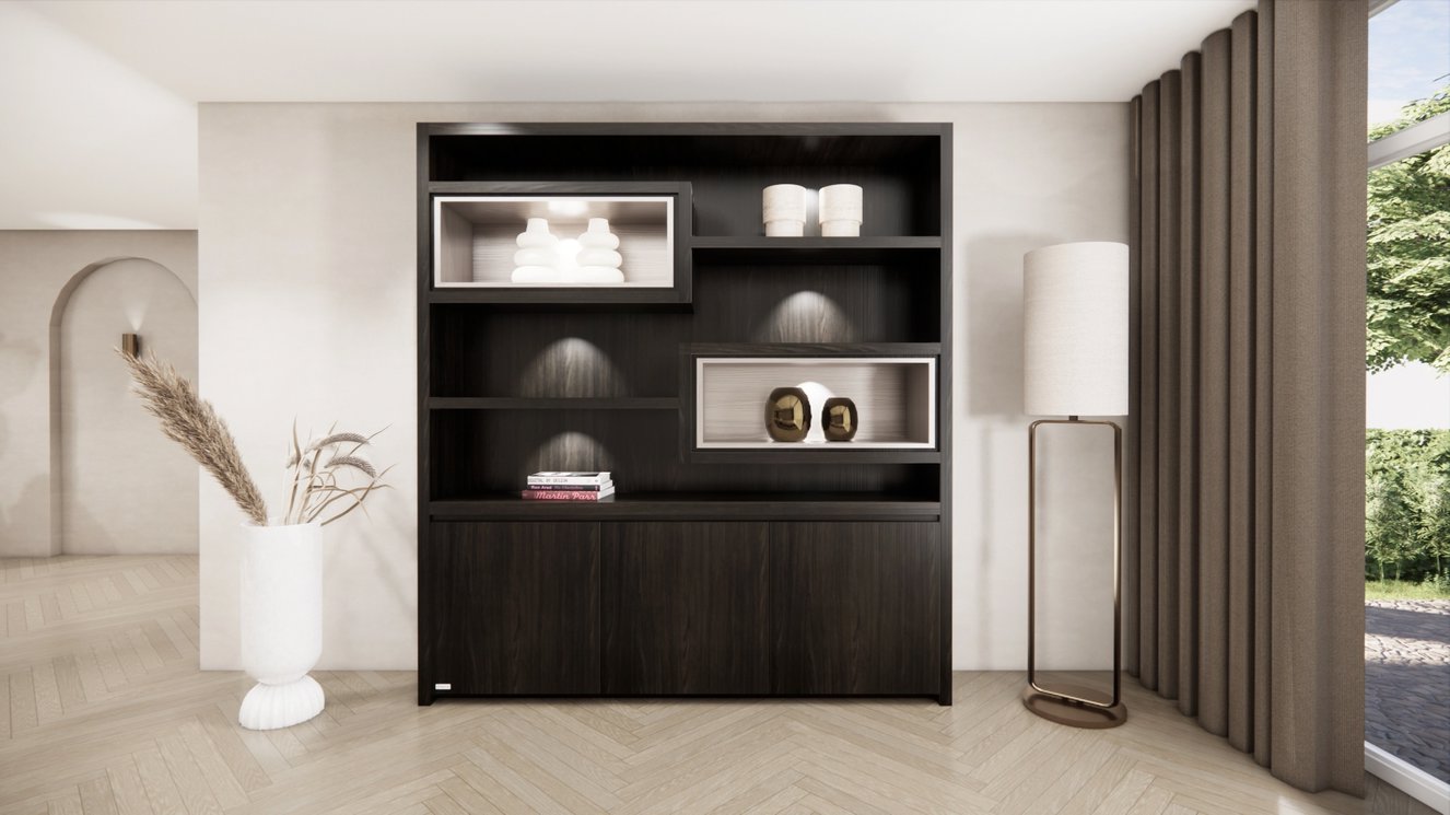 Monroe Vakkenkast King-size 170-220 cm Eiken