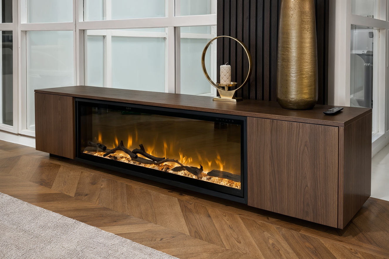 TV-Meubel	Murphy 2-Deurs Hangend met haard 50	inch Eiken Melamine