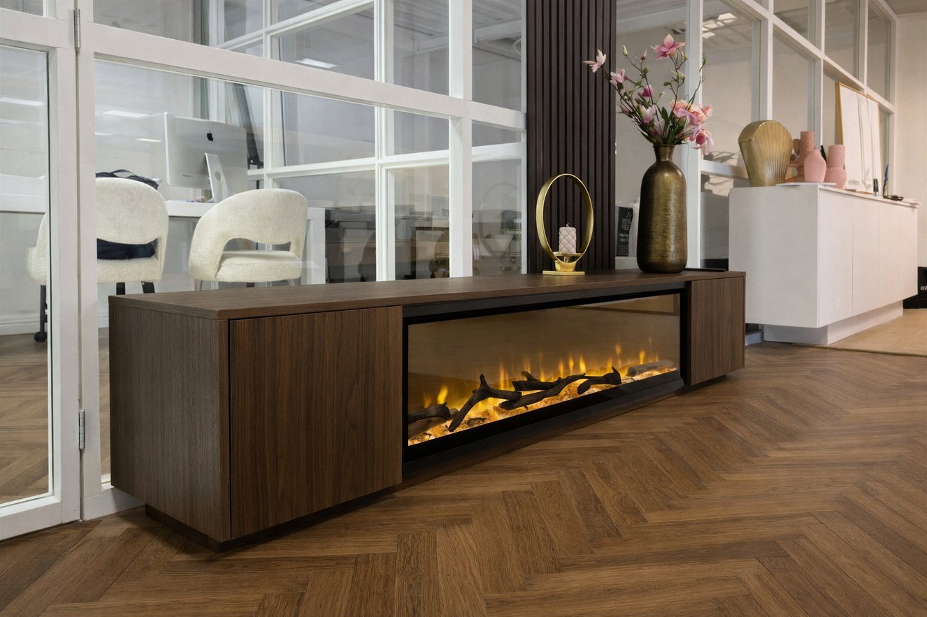 TV-Meubel	Murphy 2-Deurs Hangend met haard 50	inch Eiken Melamine