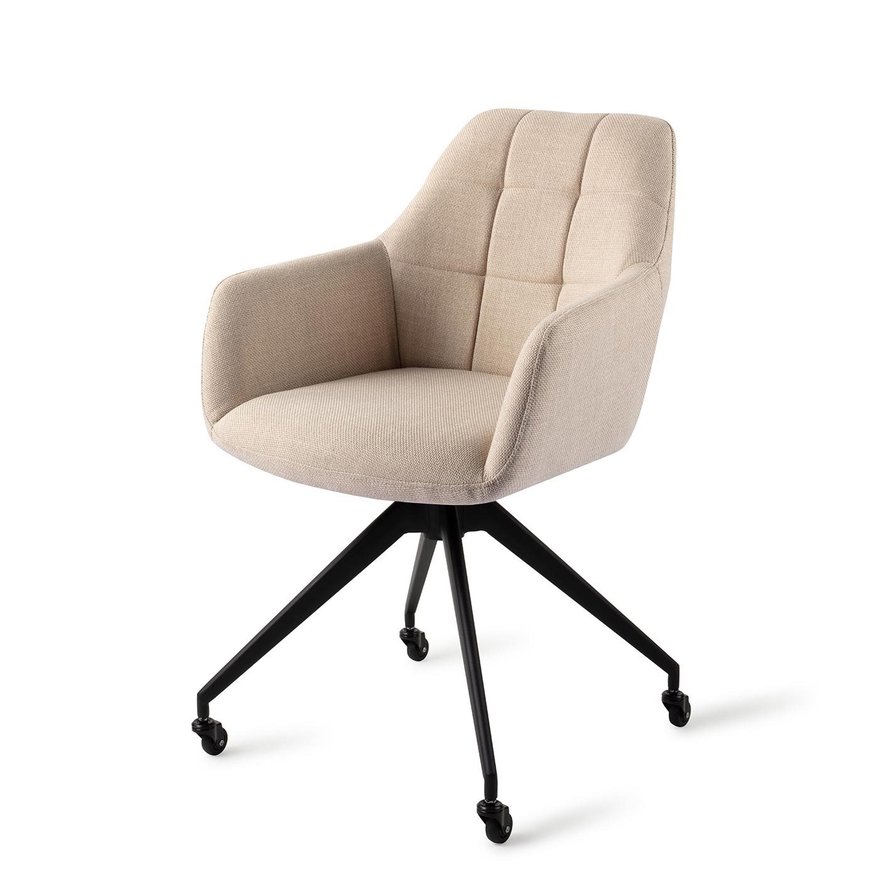 Noto Overnight Oats Eetkamerstoel Caster Black