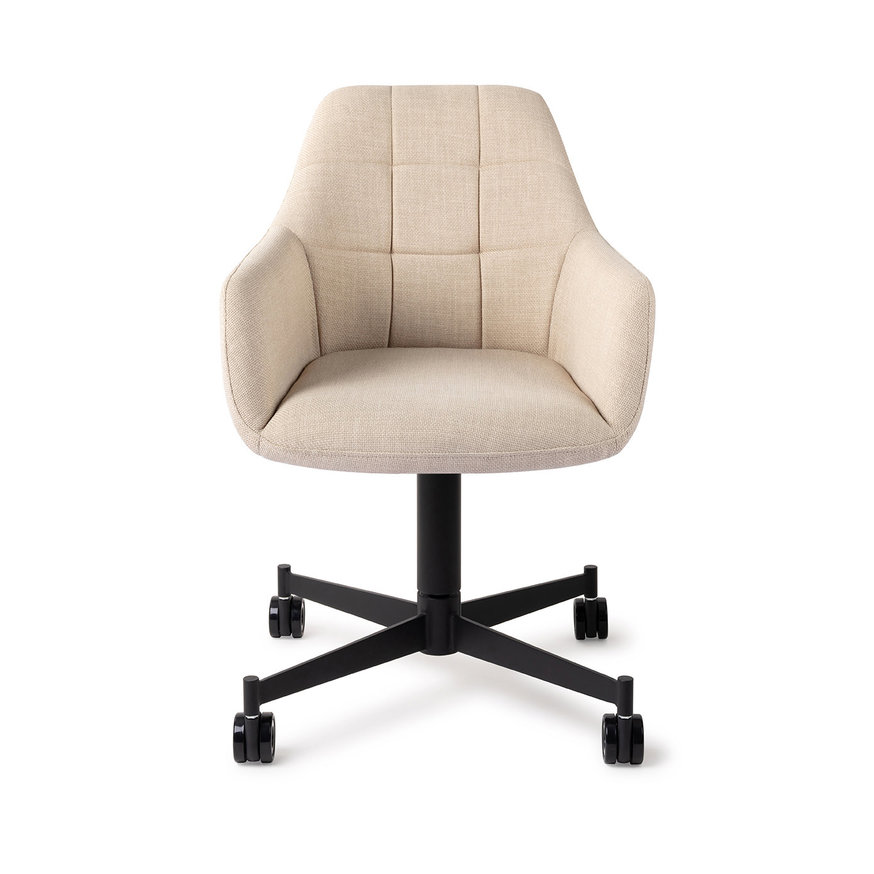 Noto Overnight Oats Eetkamerstoel Caster Black