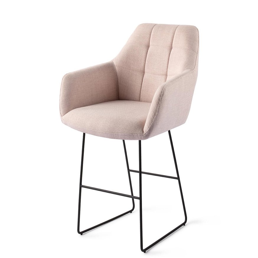 Noto Petal Pink Barkruk Slide Black (H)