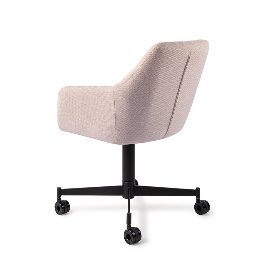 Noto Petal Pink Eetkamerstoel Caster Black