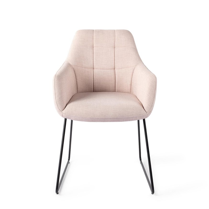 Noto Petal Pink Eetkamerstoel Slide Black