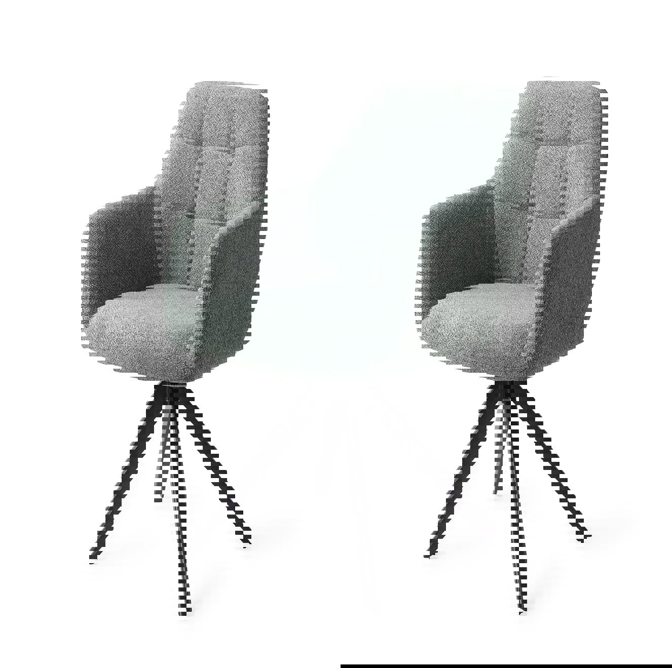 Noto Real Teal Eetkamerstoel Turn Black