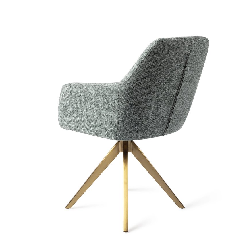 Noto Real Teal Eetkamerstoel Turn Gold