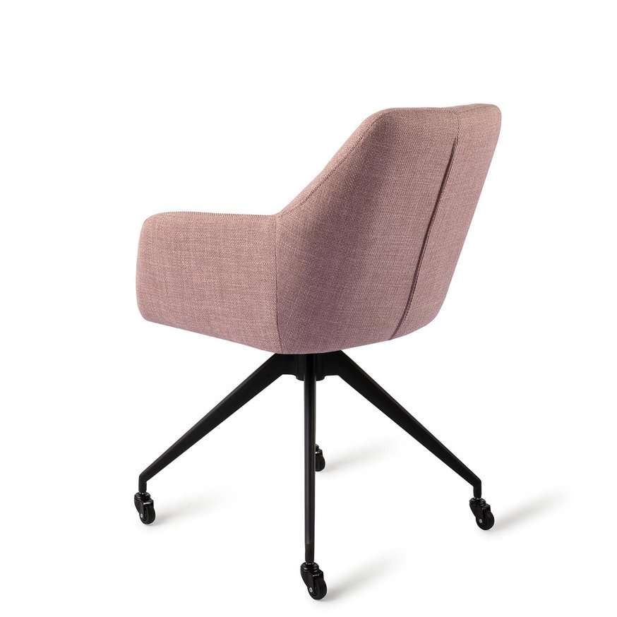 Noto VIntage Rose Eetkamerstoel Caster Black