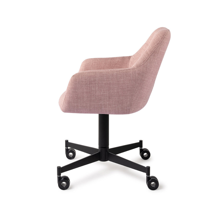 Noto VIntage Rose Eetkamerstoel Caster Black