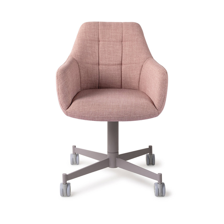 Noto VIntage Rose Eetkamerstoel Caster Grey