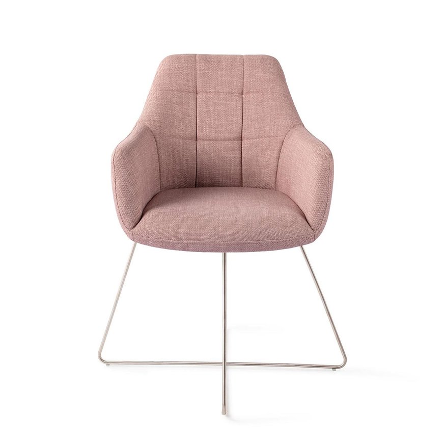 Noto VIntage Rose Eetkamerstoel Cross Steel