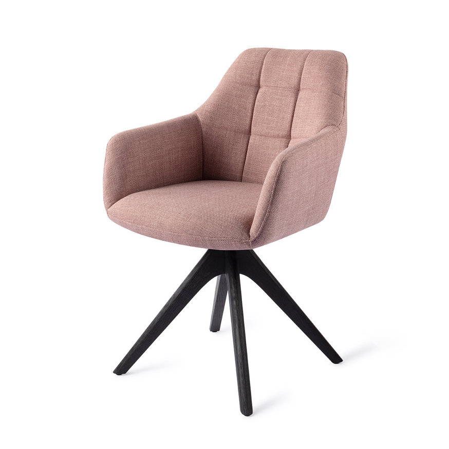 Noto VIntage Rose Eetkamerstoel Revolve Oak Black